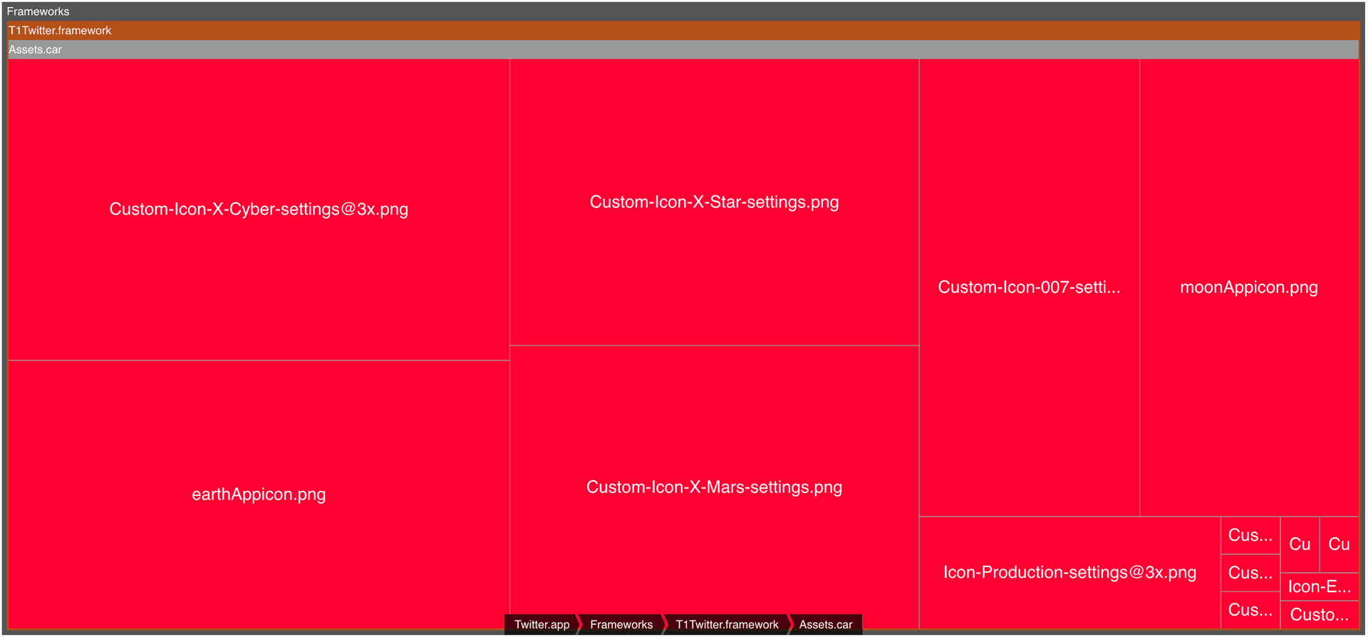 Duplication of logo assets in T1Twitter framework